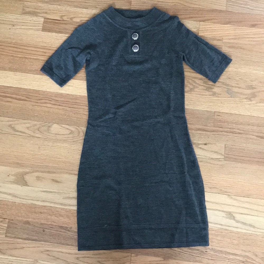 Grey sweater dress